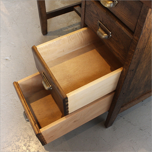 ワークデスク 机 片袖机 アンティーク パソコンデスク 木製 天然木 和