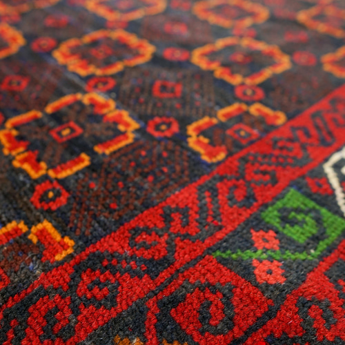 180×105cmトライバルラグ ヴィンテージラグ 手織り ペルシャ バルーチ