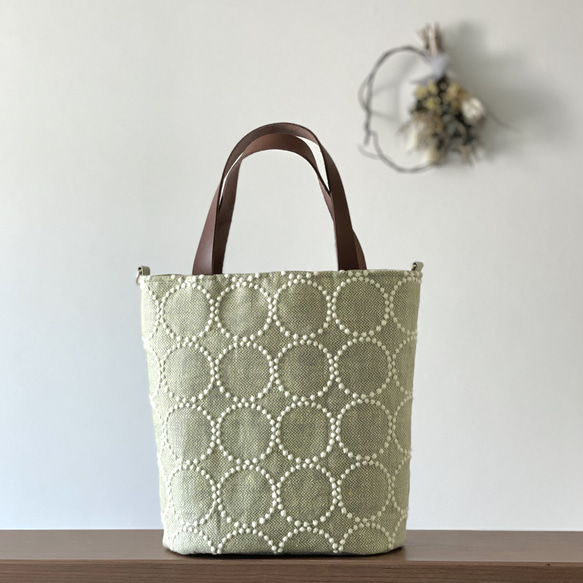 ⚮̈ミナペルホネン tambourine yellow 楕円底トート トートバッグ