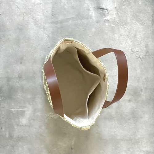 ⚮̈ミナペルホネン tambourine yellow 楕円底トート トートバッグ