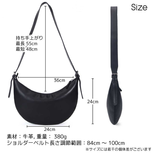 ワンショルダーバッグ ショルダーバッグ 本革 レザー ハーフムーン