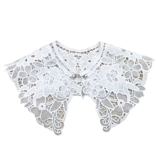 刺繍レースつけ襟 ホワイト レース noppy1 通販 17733483｜Creema