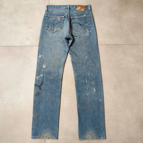 W32表記 リペアカスタム usa製 リーバイス 501 リメイクデニム