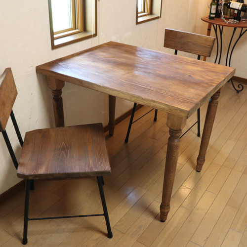 w800 ろくろ足80cm奥行80㎝ カウンターテーブル ダイニングテーブル