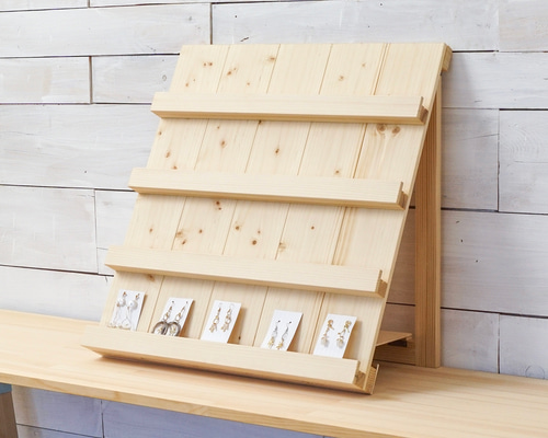 折り畳み什器4段 50【受注】【ナチュラル】25色 アクセサリー 布小物