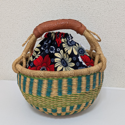 在庫セール❤️ボルガバスケット グリーン かごバッグ フルーツ