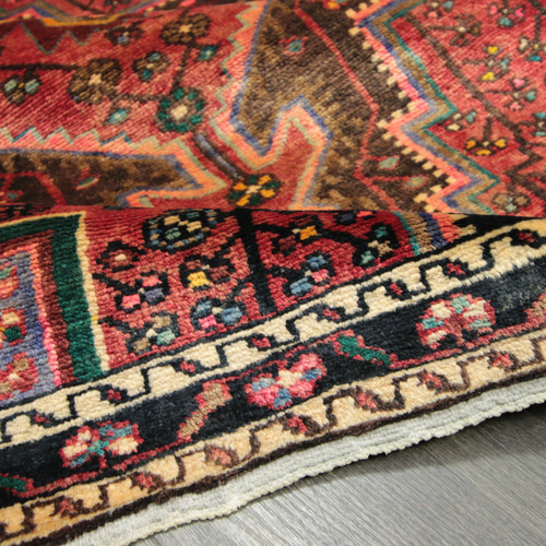 ペルシャ絨毯 ハマダン オールド手織り絨毯 部族絨毯 トライバルラグ