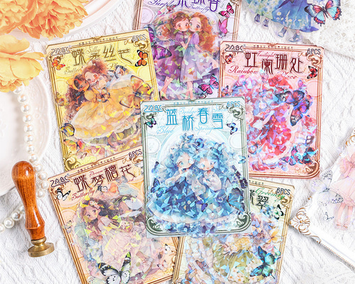 358コラージュ シール 素材 コレクション 海外 6種セット シール