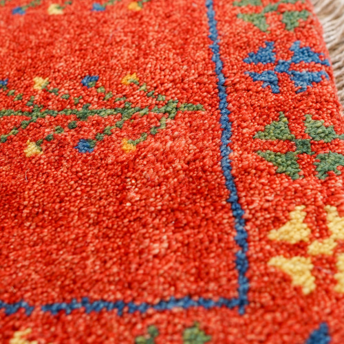 79×52cm 【ペルシャ絨毯 手織りギャッベ】アマレ族ギャッベ ギャベ