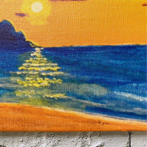 海の絵『Living now』キャンバスプリント 海 夕陽 風景画 絵 絵画