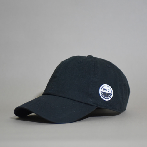 コットンキャップ【ブラック】 刺繍ワッペン WEDNESDAY GYM HOOPS JUMP