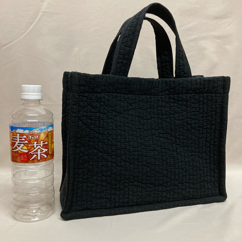 ヌビバッグ スクエア 手提げ 内ポケット•Dカン・ヌビ生地使用の底板