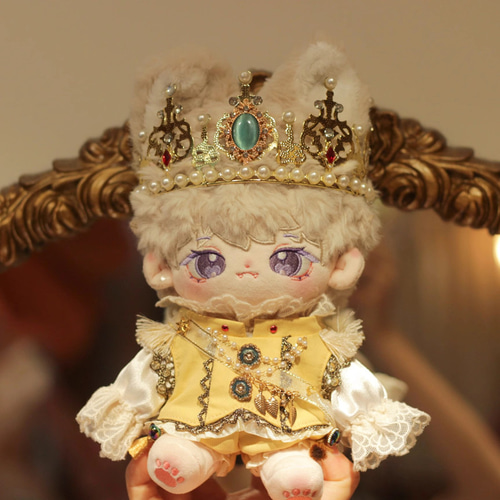 20cm着せ替えぬいぐるみ服 宝石王子セット 王冠付き 着せ替え人形
