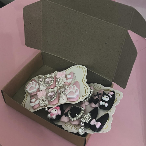 夢かわ量産痛ネイル♡ ネイルチップ 地雷 量産 キャラクター 痛ネイル