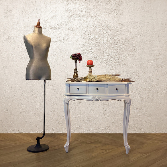 訳ありな逸品】英国アンティーク調 ロココ調 コンソールテーブル 猫足