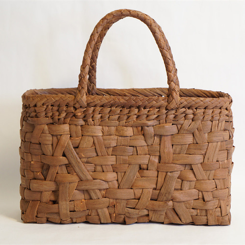 乱れ編み 山葡萄 かご 籠 バッグ 一番皮 中布と内ポケット付き かご