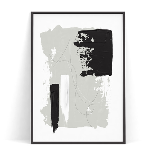 幾何学的・抽象的アートフレームセット&classy ポスター北欧 幾何学的