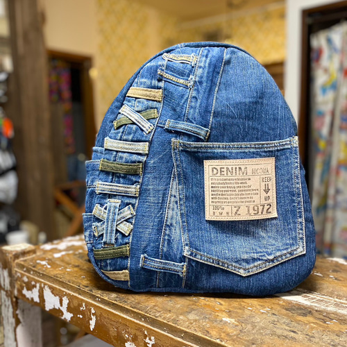 デニムリメイクリュックサック♪特大サイズ リュック・バックパック