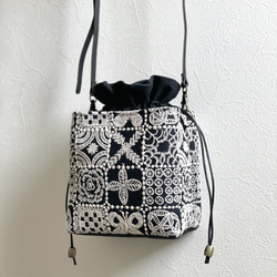 ⚮̈ミナペルホネン following day ネリオバッグ あおり巾着バッグ