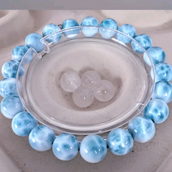 ブルーフェザーインフローライト】透明感あふれる青の羽模様 天然石