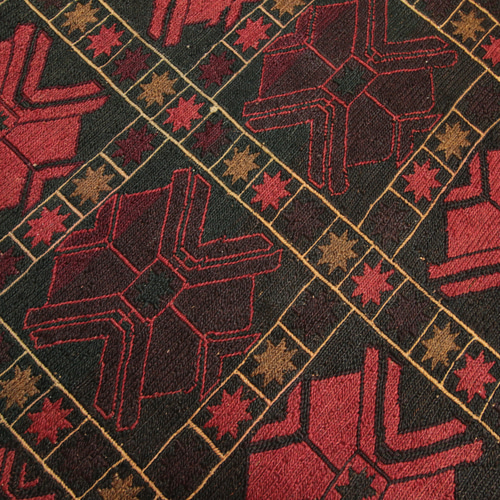 黒羊毛 ブラックウール 手織りオールドキリム ヴィンテージ トライバル