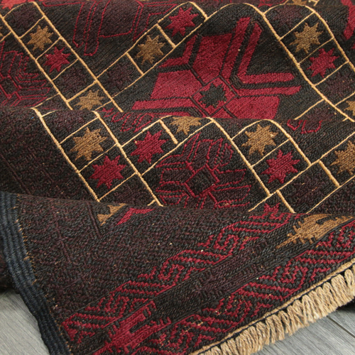 黒羊毛 ブラックウール 手織りオールドキリム ヴィンテージ トライバル