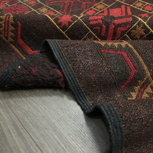 黒羊毛 ブラックウール 手織りオールドキリム ヴィンテージ トライバル