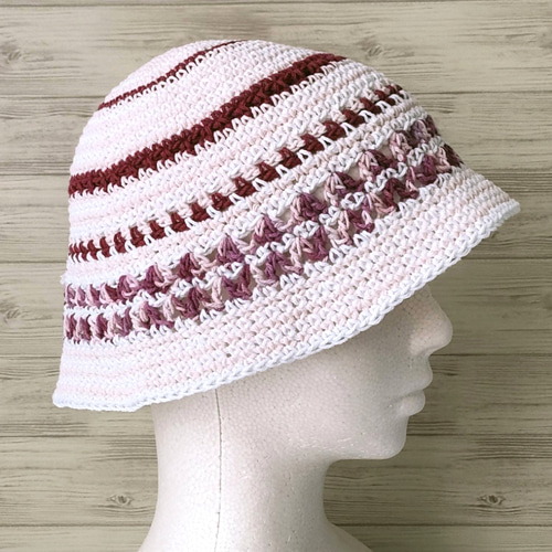 クロシェハット クロシェ帽 手編み バケハ ニット帽 バケットハット