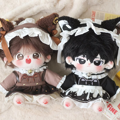 20cm着せ替えぬいぐるみ服 いっぱいニャーセット 2色 着せ替え人形