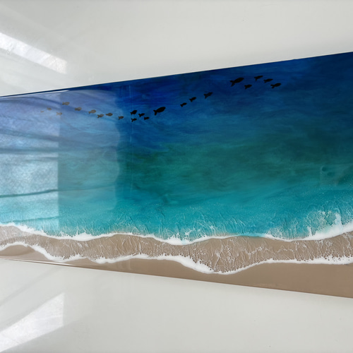 礁」レジンアート 海アート オーシャンアート 波アート 海レジン