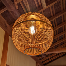 駿河竹細工 まん丸な灯りペンダントライト シーリングライト 天井照明
