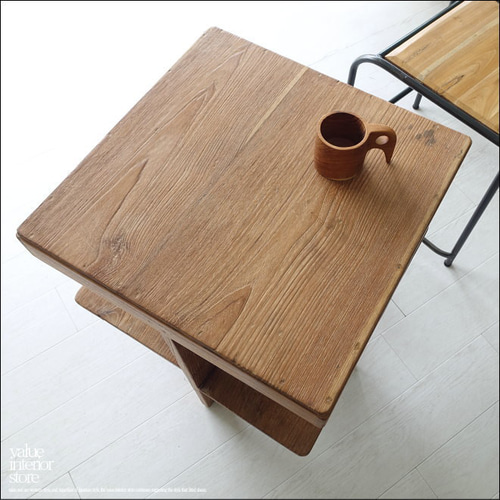 チーク無垢材 ヴィンテージサイドテーブルAnqbo21 脇机 アンティーク