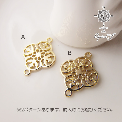 5個】形2種類あり☆ 中華風 コネクター パーツ（ 金色 / ゴールド