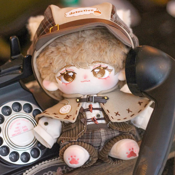 15/20cm着せ替えぬいぐるみ服 名探偵セット 着せ替え人形 ぬいぐるみ