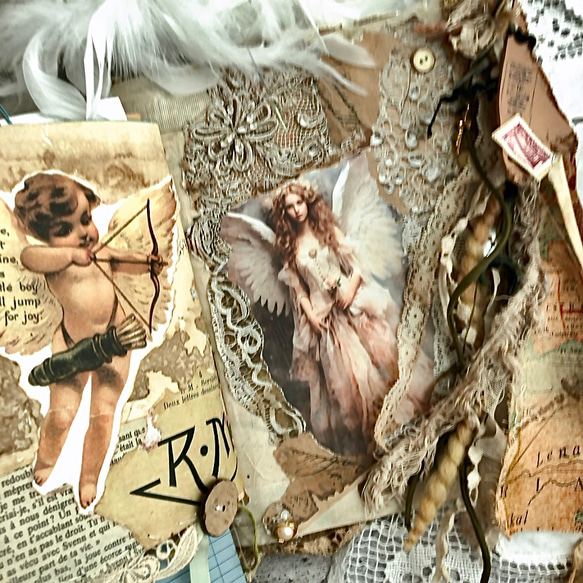 感謝セール』アンティーク調/レースたっぷりジャンクジャーナル雑記帳