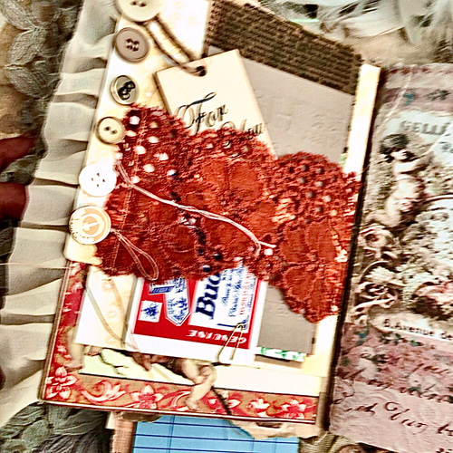 感謝セール』アンティーク調/レースたっぷりジャンクジャーナル雑記帳