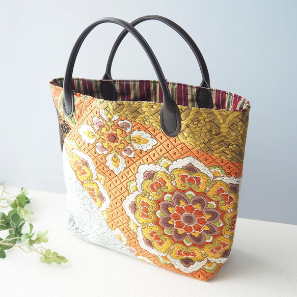 西陣織】着物帯リメイク✧*バッグ（帯リメイク/伝統工芸/着物リメイク