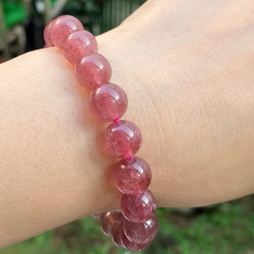 ピカピカ☆ブレスレット ストロベリークォーツ♪367 ピカピカ