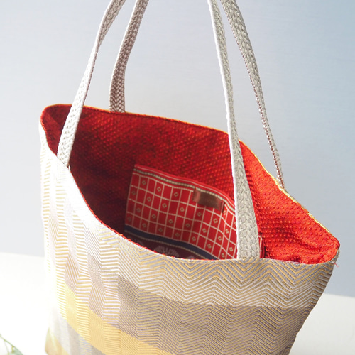 西陣織】着物帯リメイク✧*バッグ（帯リメイク/伝統工芸/京都西陣/着物