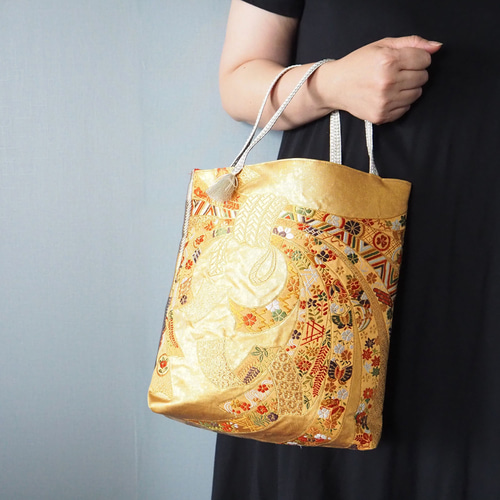 西陣織】着物帯リメイク✧*バッグ（帯リメイク/伝統工芸/京都西陣/着物