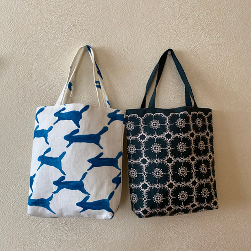 ミナペルホネン run run runで作ったミニトートバック トートバッグ