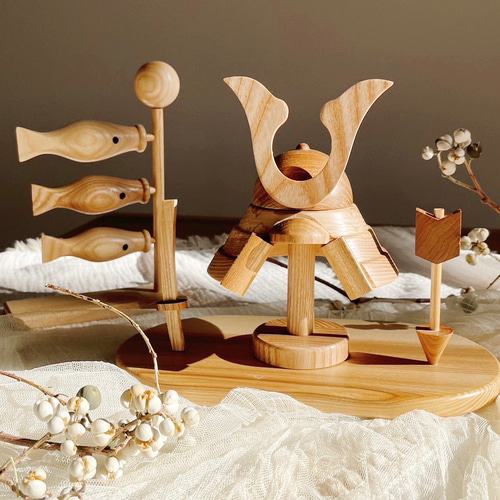 2025年4月末発送》木製兜 / Wooden Kabuto 兜飾り 初節句 こどもの日