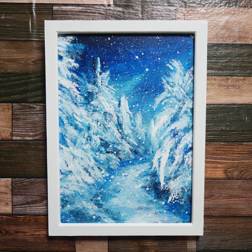 油絵 油彩 油彩画 絵画 【冬景色】 絵画 HR 通販 17039803｜Creema