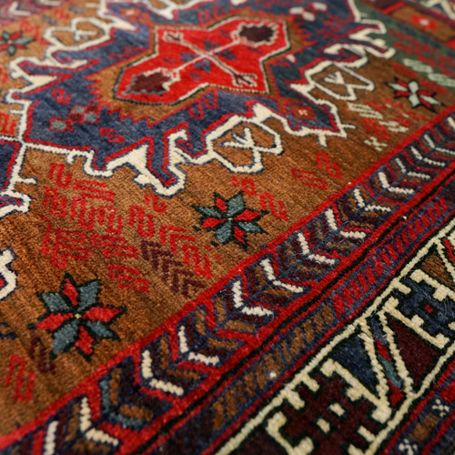 140x84cm トライバルラグ ヴィンテージラグ 手織り ペルシャ絨毯