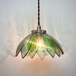 ステンドグラスランプ 6角ギザギザ 少しカラフル シーリングライト