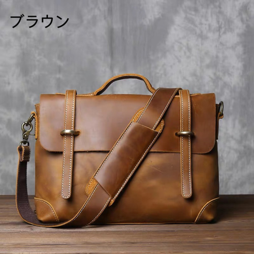 A4サイズ メッセンジャーバッグ ショルダーバッグ 本革 斜めがけ 大