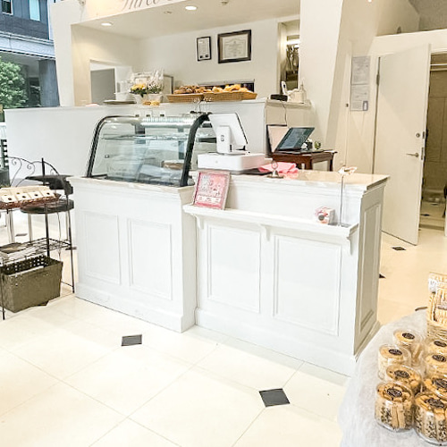 ケーキ屋さんショーケースレジカウンター（W1800ゴールド）カフェ向け