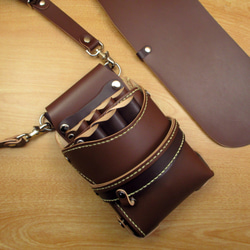 本革 ハンドメイド 8丁差し シザーケース (ネイビー×ナチュラル) SCA