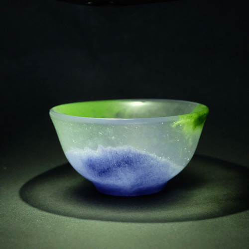 パート・ド・ヴェール おちょこ 藤色 ガラス作家 佐伯泰典作 おちょこ