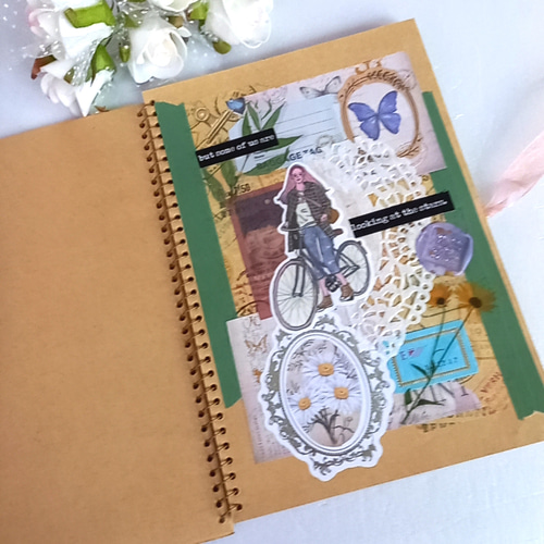 送料無料】ジャンクジャーナル 雑記帳 コラージュ ノート ハンドメイド